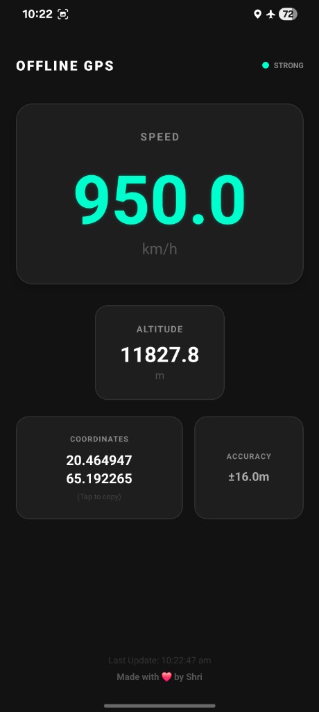 Offline GPS System Visual
