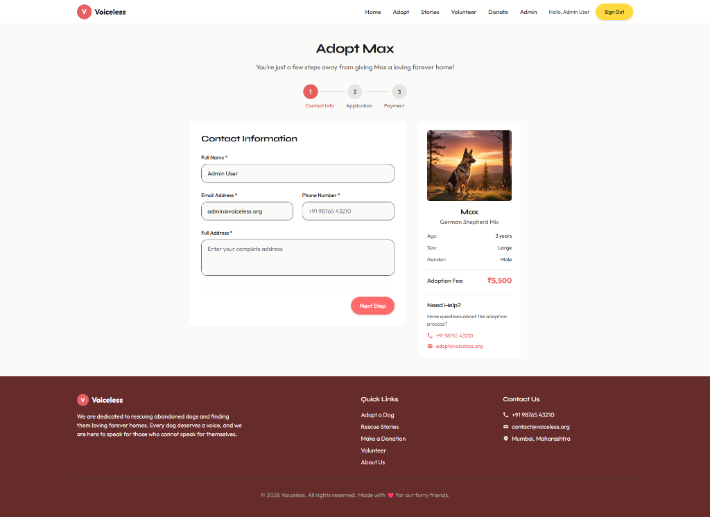 Adoption Application