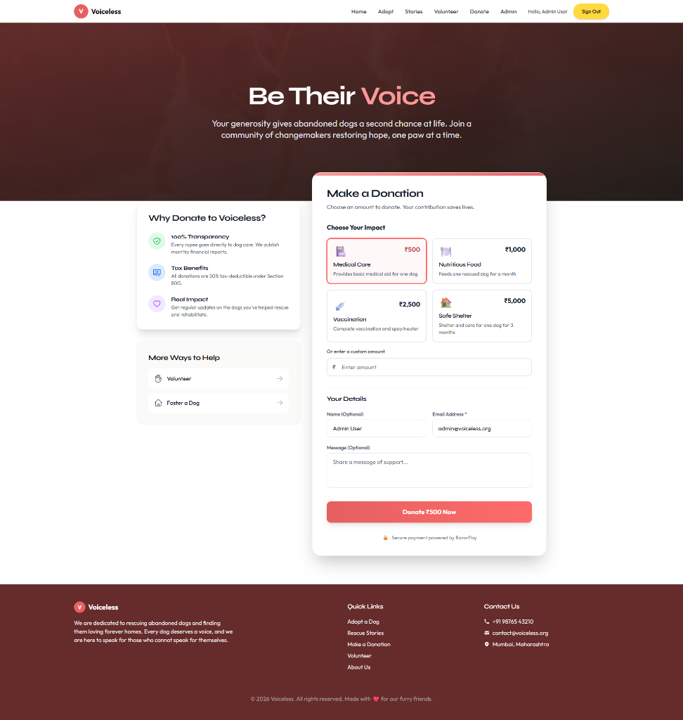 Donation Page